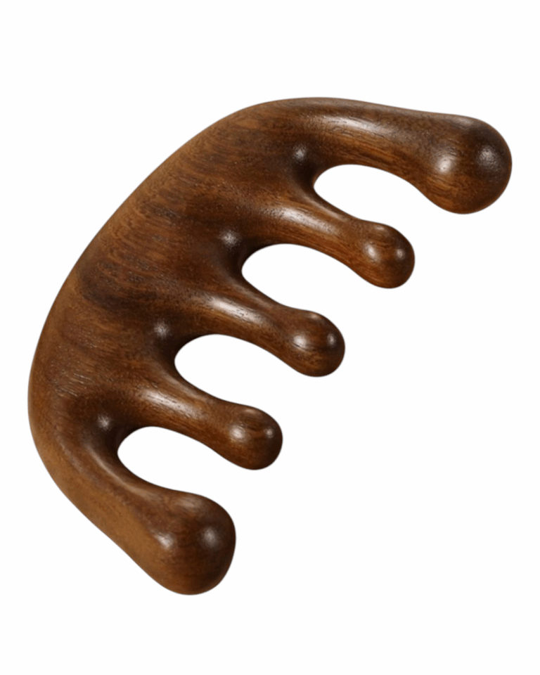 Drewniany masażer do skóry głowy